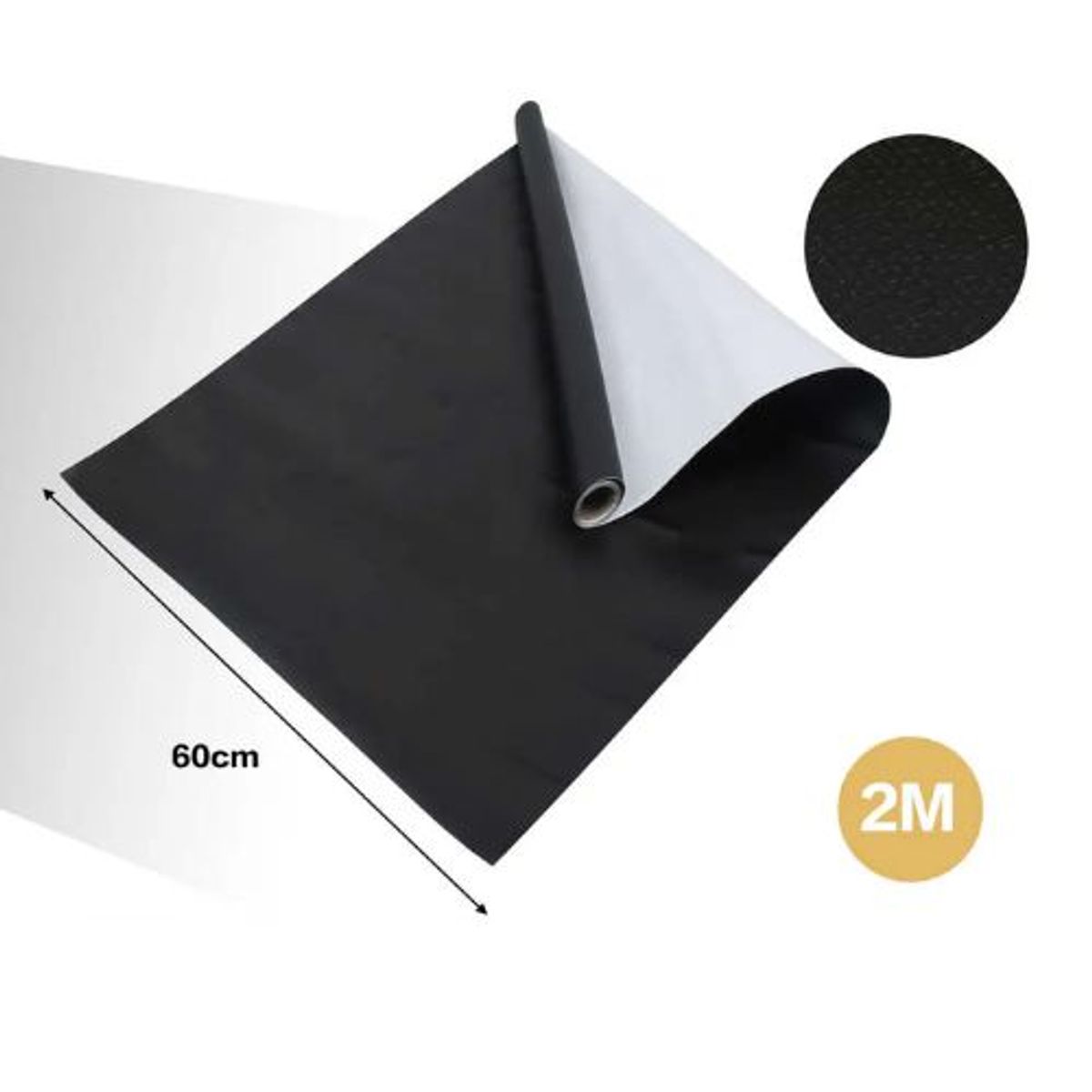 GENERICO - PAPEL ADHESIVO DECOMURAL 2M X 60CM NEGRO