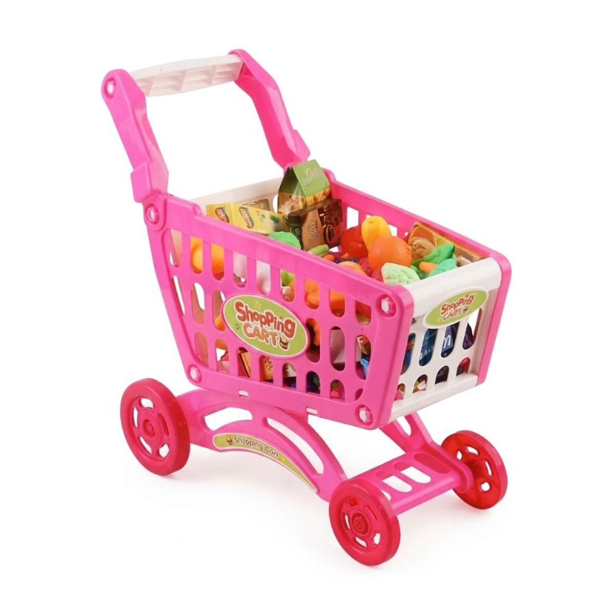 GENERICO - Carrito Supermercado Juguete Para Niños Rosado 56 Piezas