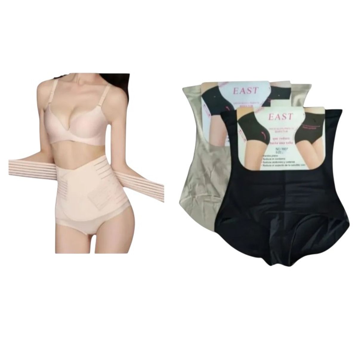 GENERICO - Kit de faja postparto postquirúrgica y calzones tipo faja