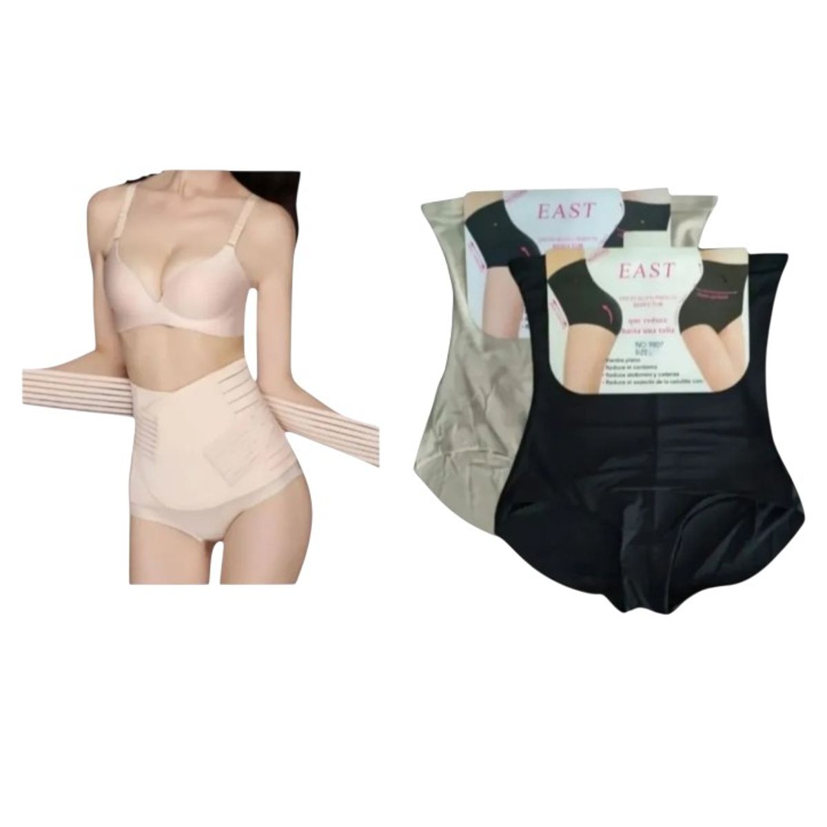 GENERICO - Kit de faja postparto postquirúrgica y calzones tipo faja