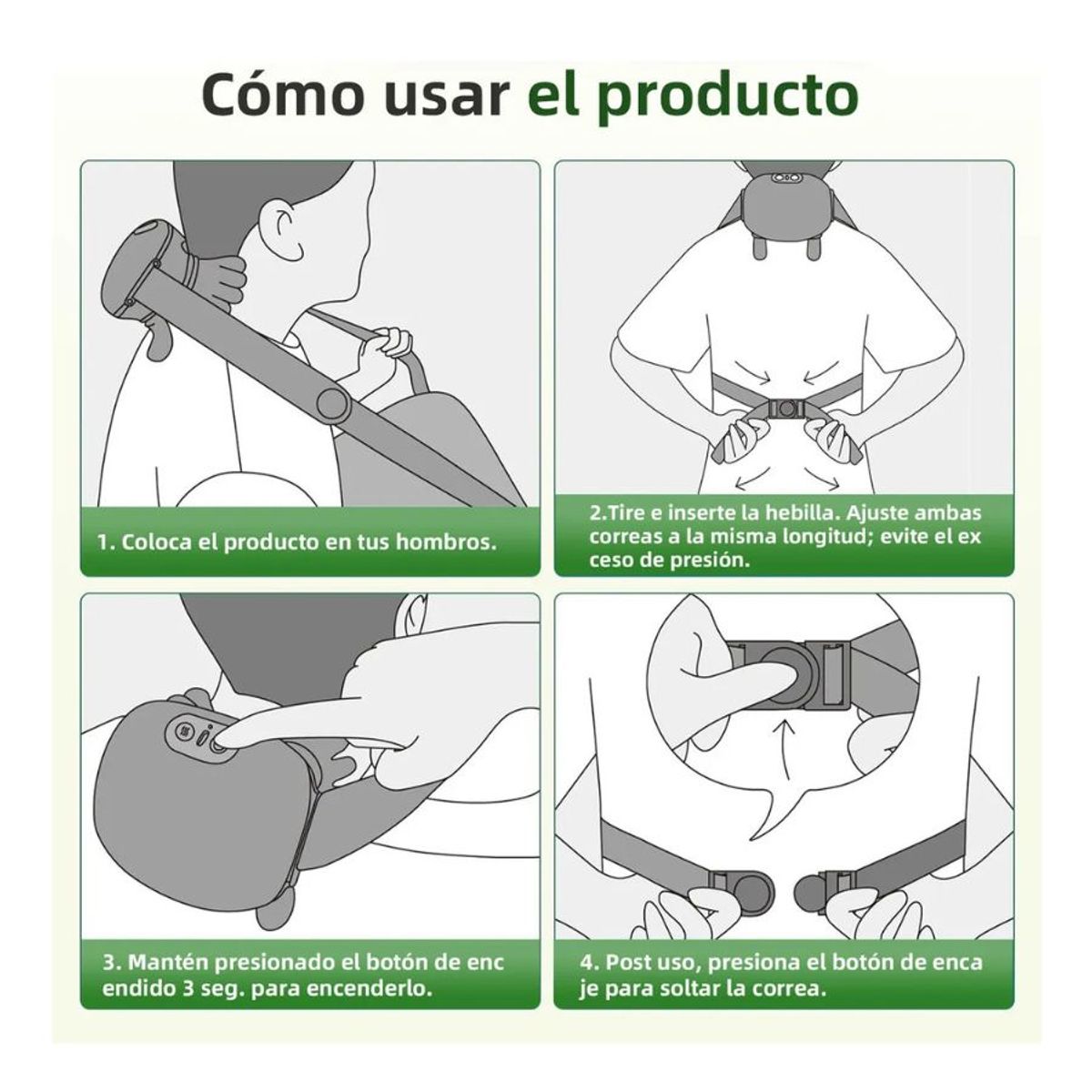 GENERICO - Masajeador Cuello Y Hombros Electrico Con Calor