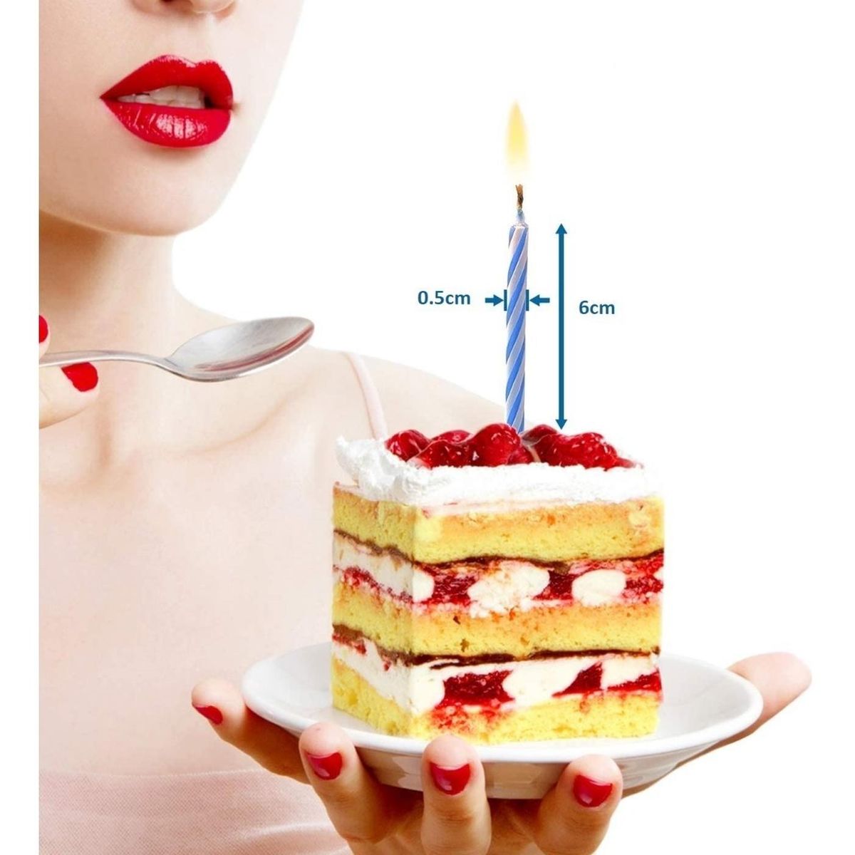 PASTELERIUSCL - Set 24 Velas De Cumpleaños Vela Decorativa Vela De Torta