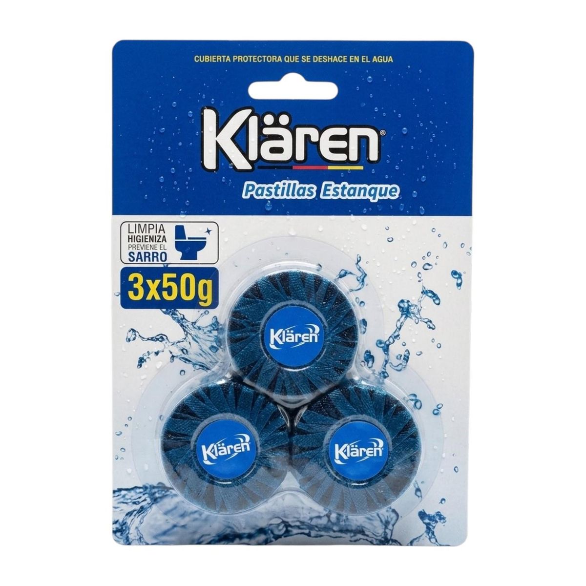 KLAREN - Pastillas Estanque Inodoro Klaren 3x50g