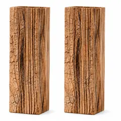 IRM - Set 2 floreros decorativos madera diseno 2