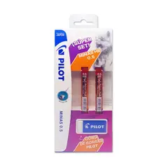 PILOT - Set 2 Tubos Mina HB 0.5mm Más Goma Regalo
