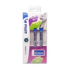 PILOT - Set 2 Tubos Mina HB 0.7mm Más Goma Regalo