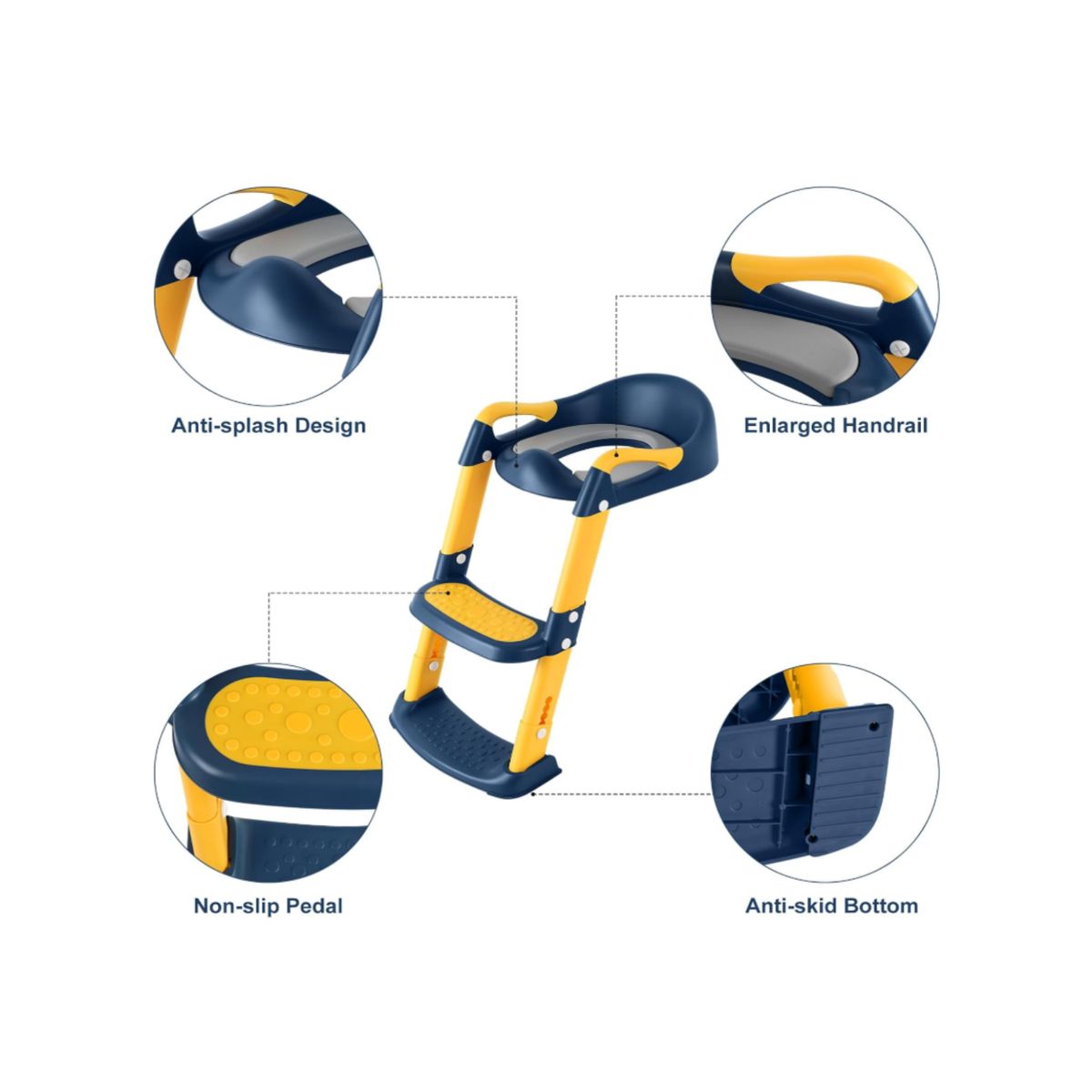 GENERICO - Asiento Escalera de Entrenamiento de Baño para Niños  Antideslizante, Taburete Plegable