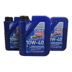 LIQUI MOLY - Pack 3L Aceite Motor 10w 40 Sintetico 1L 4T
