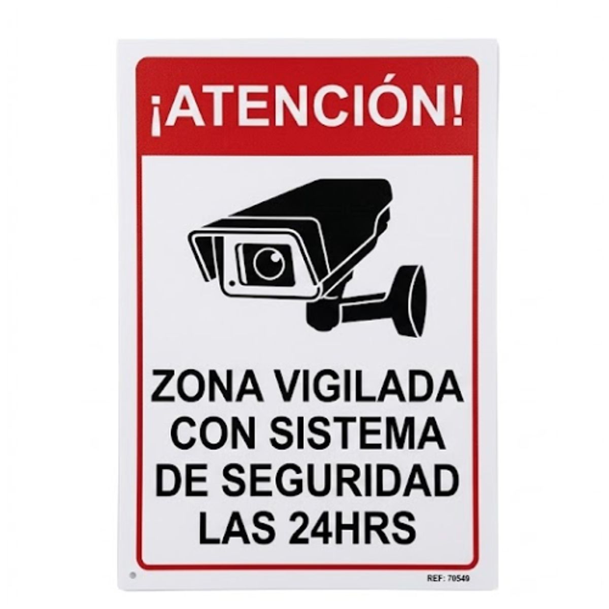GENERICO - Señalética Corporativa y de Seguridad Integral ZONA VIGILADA CON SISTEMA DE SEGURIDAD 24HRS