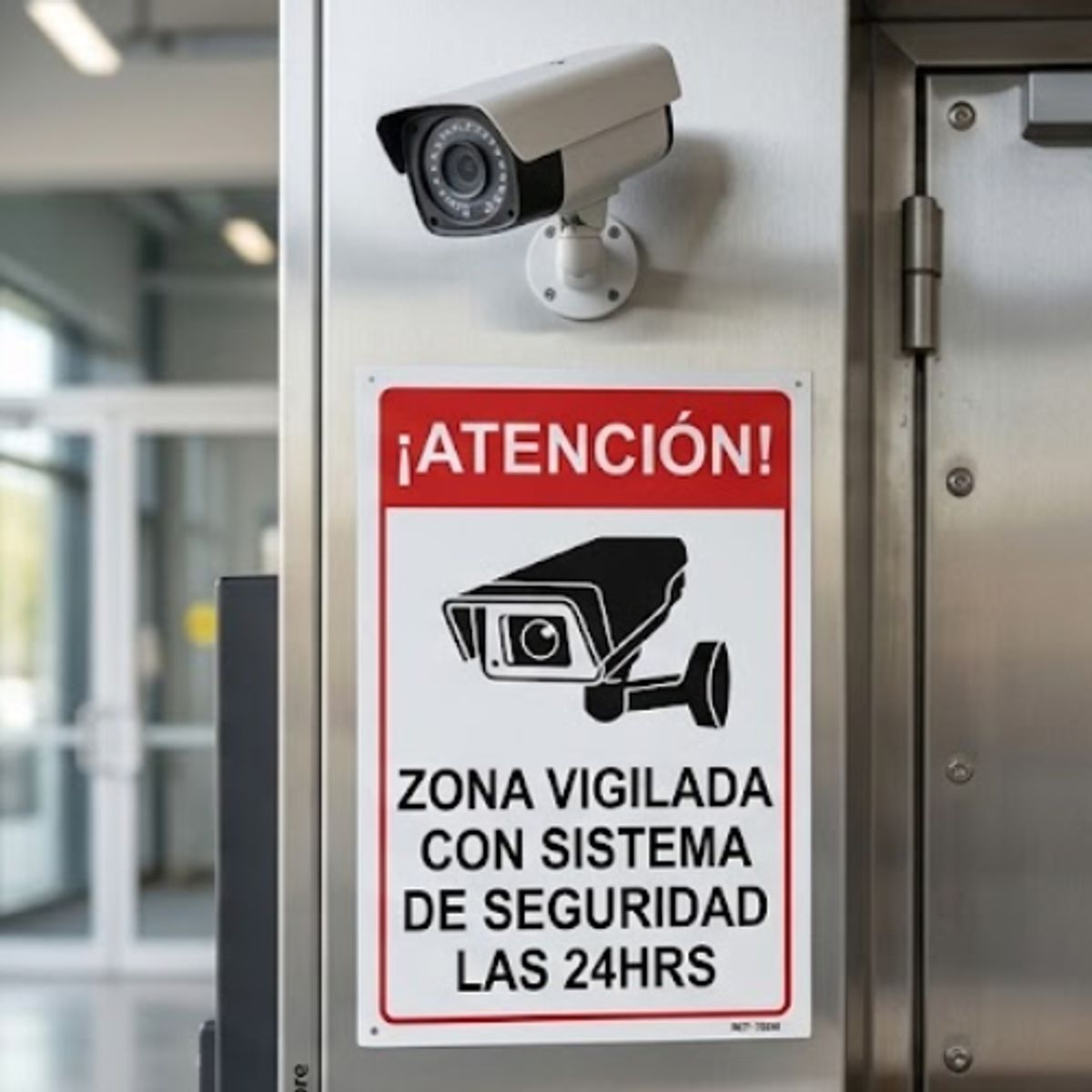GENERICO - Señalética Corporativa y de Seguridad Integral ZONA VIGILADA CON SISTEMA DE SEGURIDAD 24HRS