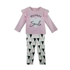 PUMUCKI - Conjunto Calza y Polera Niña 100% Algodón Estampado Corazón