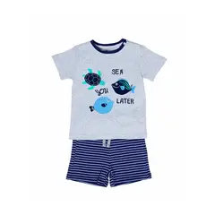 PUMUCKI - Pijama de Algodón Niño Short y Polera Cómodo y Fresco