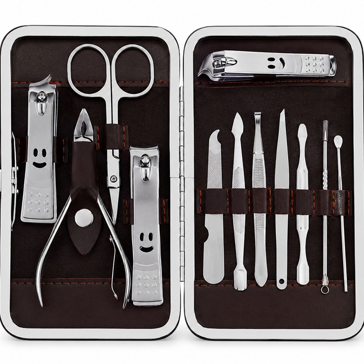 GENERICO - Kit Profesional de Manicura y Pedicura Acero Inoxidable 18 Piezas
