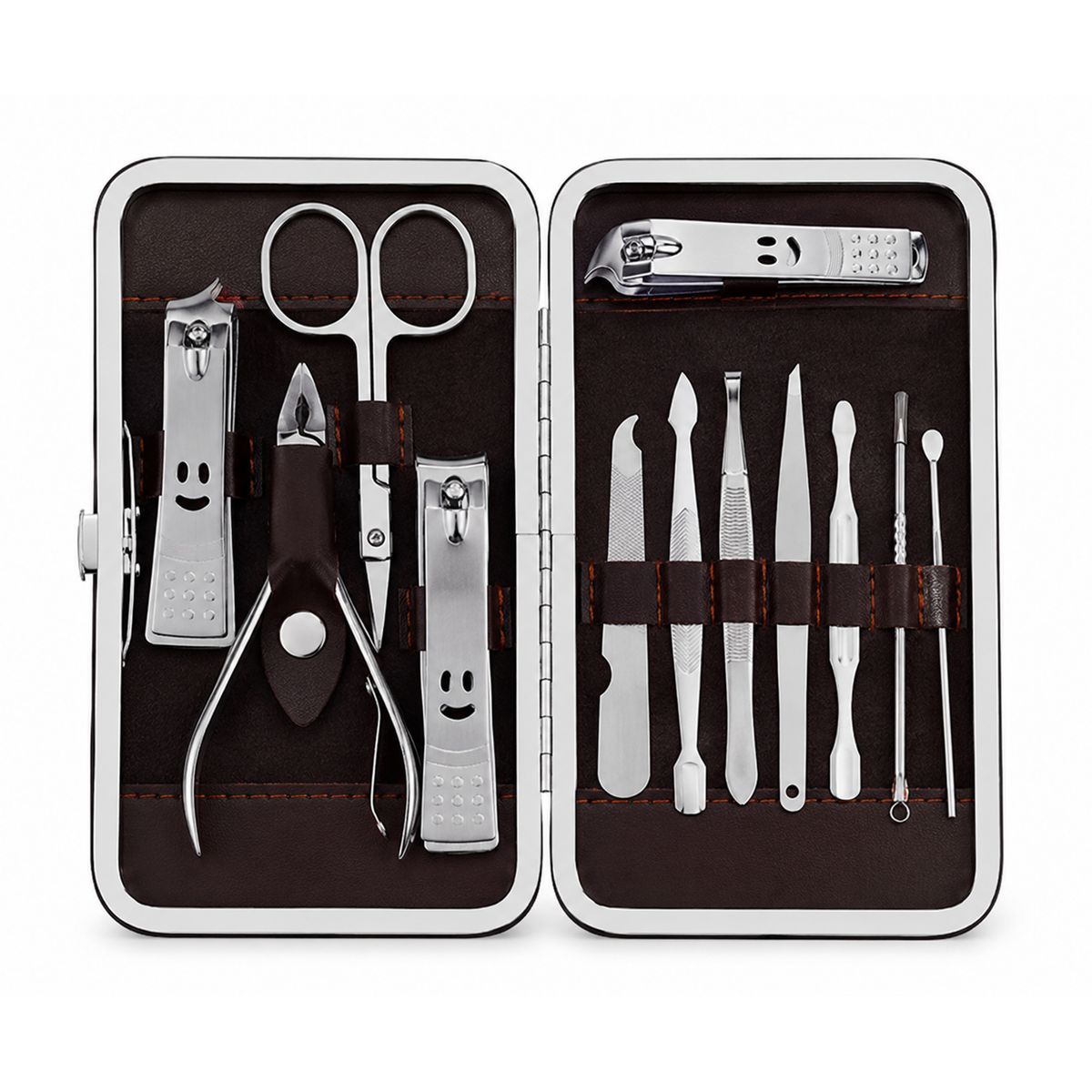 GENERICO - Kit Profesional de Manicura y Pedicura Acero Inoxidable 18 Piezas