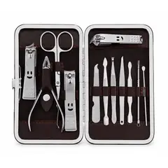 GENERICO - Kit Profesional de Manicura y Pedicura Acero Inoxidable 18 Piezas