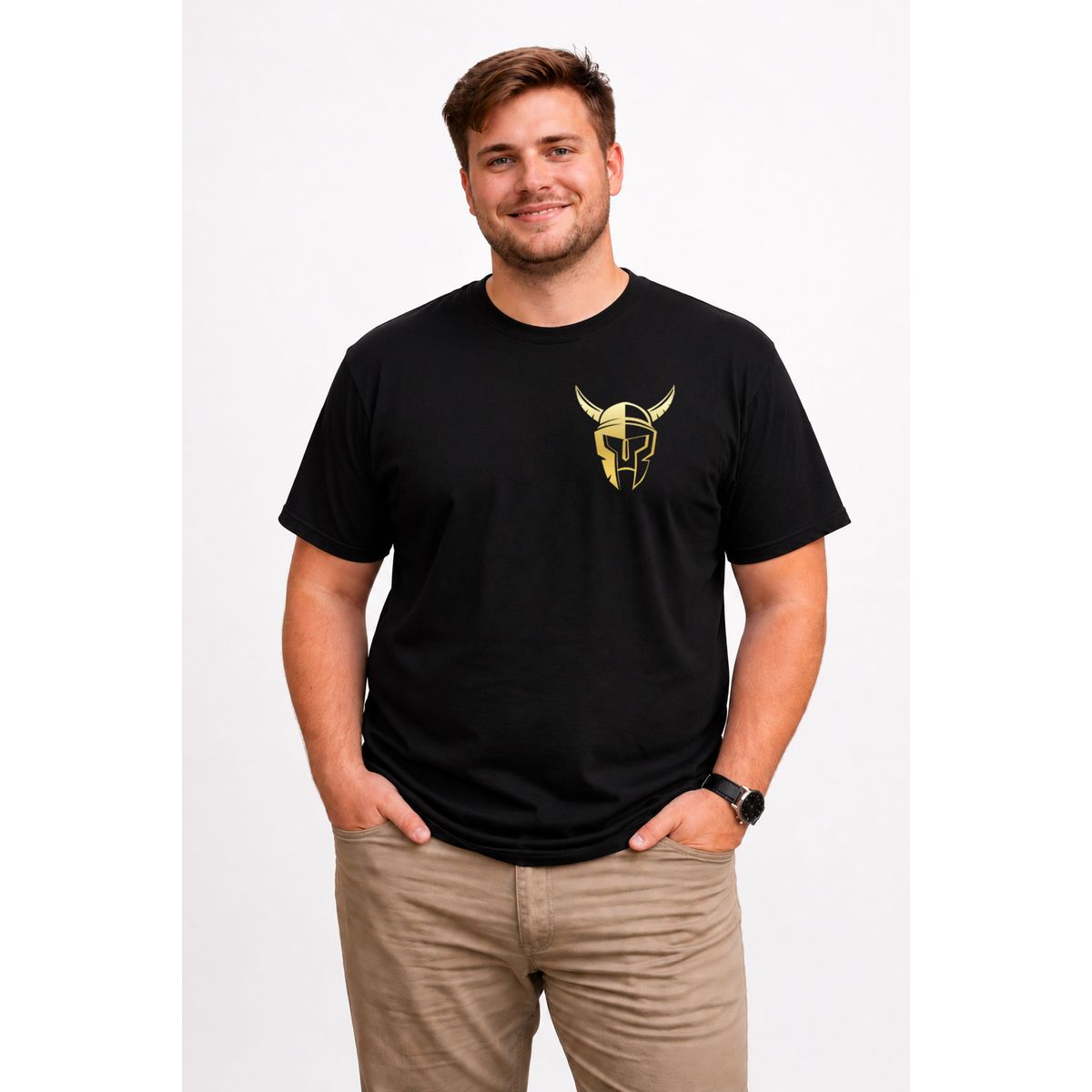 ROLY - Polera para Hombre Espartano Gold Tallas Grandes 2XL 3XL 4XL