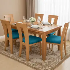 GENERICO - Set De 6 Fundas Para Asiento De Sillas Elasticadas Texturizada Cuadrille Color Turquesa