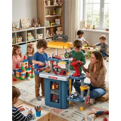 GENERICO - Taller de Herramientas de Juguete 3 en 1 Movible Infantil