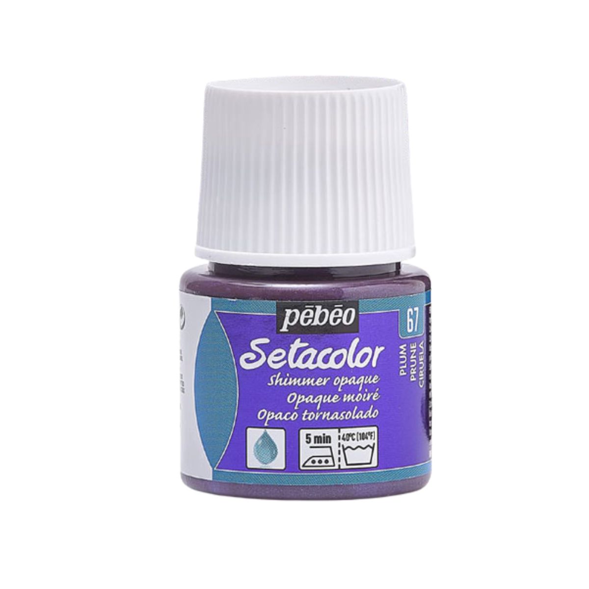 PEBEO - Pintura Para Tela Frasco 45 Ml Setacolor Textil Pebeo Color 67 - Tornasol Ciruela