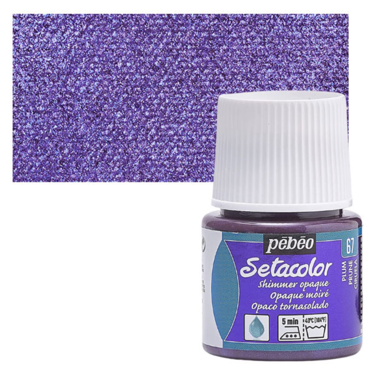 PEBEO - Pintura Para Tela Frasco 45 Ml Setacolor Textil Pebeo Color 67 - Tornasol Ciruela