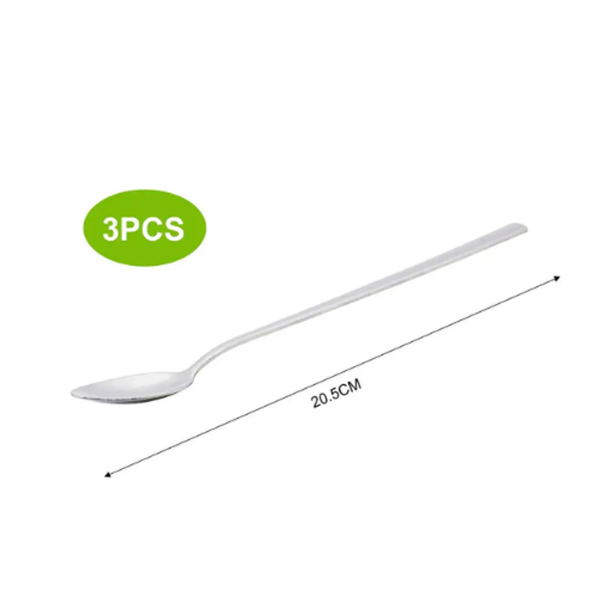 GENERICO - Set De Cucharillas De Postre Cocina Profesionales Acero Inox X3 Piezas 20.5CM