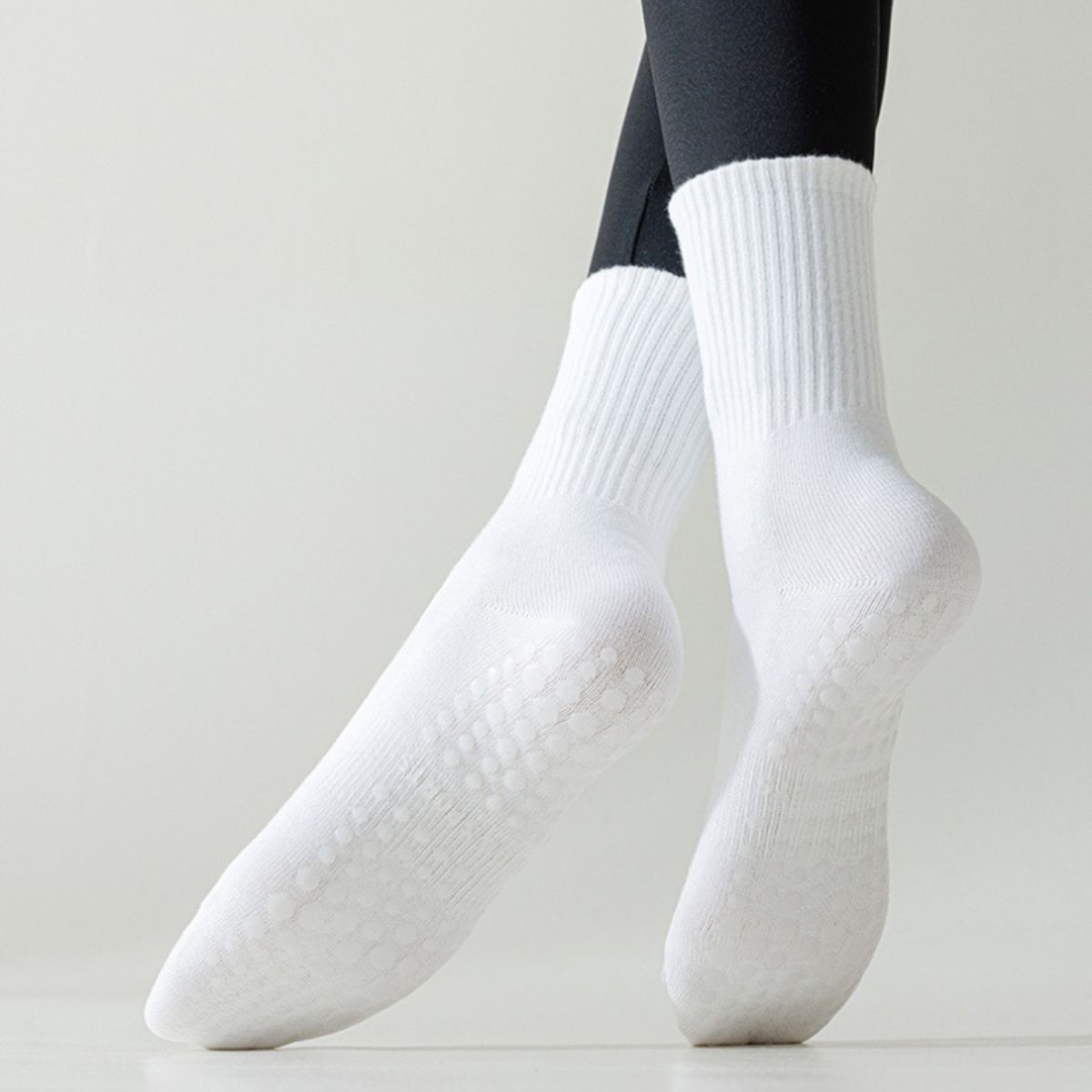 GENERICO - CALCETINES ANTIDESLIZANTES ALGODON YOGA PILATES SET 3 PARES