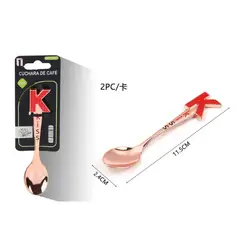 GENERICO - Set De Cucharillas De Cocina Profesionales Acero Inox X2 Piezas 11.5CM