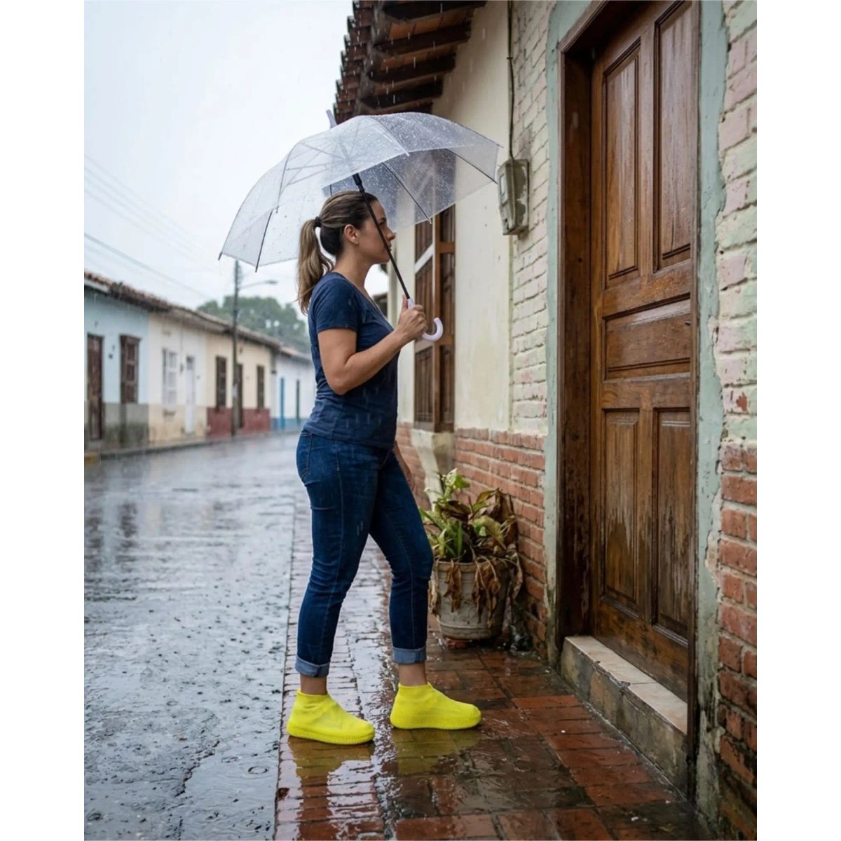 GENERICO - Funda Para Zapatos Impermeable De Silicona Invierno Talla S Amarillo