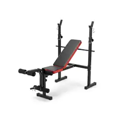 GENERICO - Banco Press Banca Multifuncional 3 en 1 con Rack y Extension Piernas Acero 100x100 cm