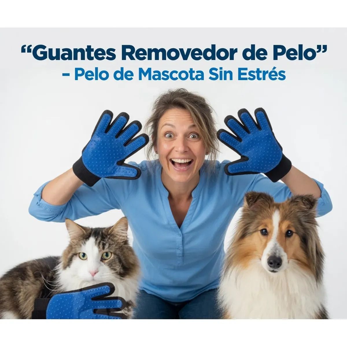 MOVI - Pack 2 Guantes Quita Pelos Para Mascotas