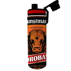 SM - Botella Aluminio 800ml Estilo Cerveza Kunstmann Toro Negra