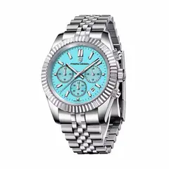 PAGANI - Reloj Design Datejust Cronógrafo Cristal De Zafiro Celeste