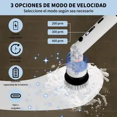 MOVI - CEPILLO DE LIMPIEZA INALÁMBRICO 9 EN 1, RECARGABLE