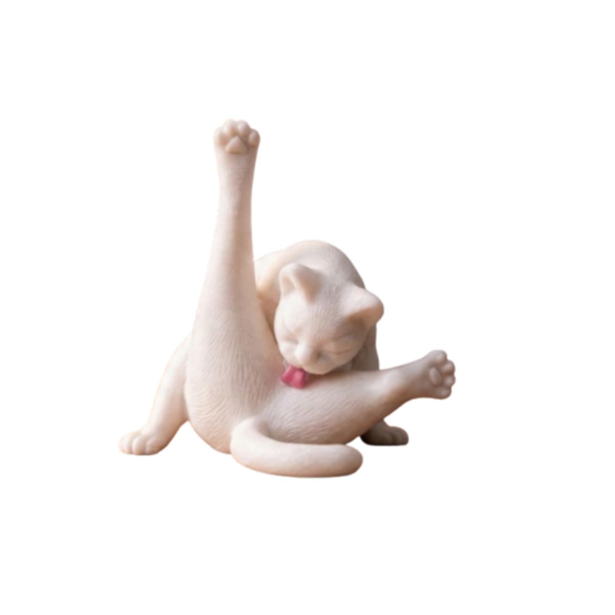 GENERICO - Figura Decorativa- Felino Bañándose