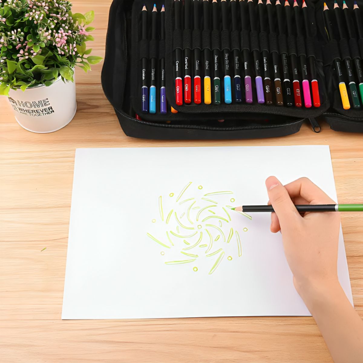 GENERICO - Set 120 Lapices De Colores Arte Profesional Sketch Estuche