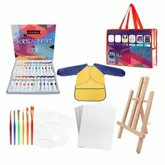 GENERICO - Set De Arte 39 Pzs Para Niños Kit Para Pintar Atril Pintura