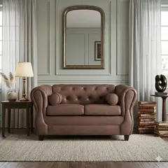 RUZAM MOBEL - SOFA CHESTERFIELD CAPITONE INGLES 2 CUERPOS