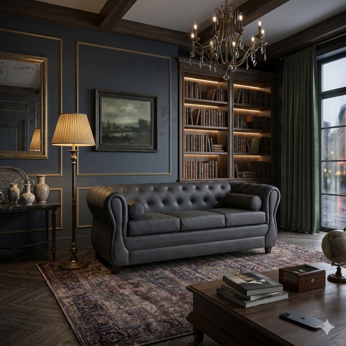 RUZAM MOBEL - SOFA 3 CUERPOS CHESTERFIELD