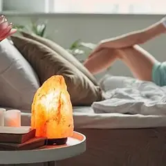 MOVI - Lámpara de Sal del Himalaya Luz Cálida para un Hogar Relajante