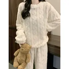 OEM - Pijama Trenzada Cálida Unisex Talla Standar