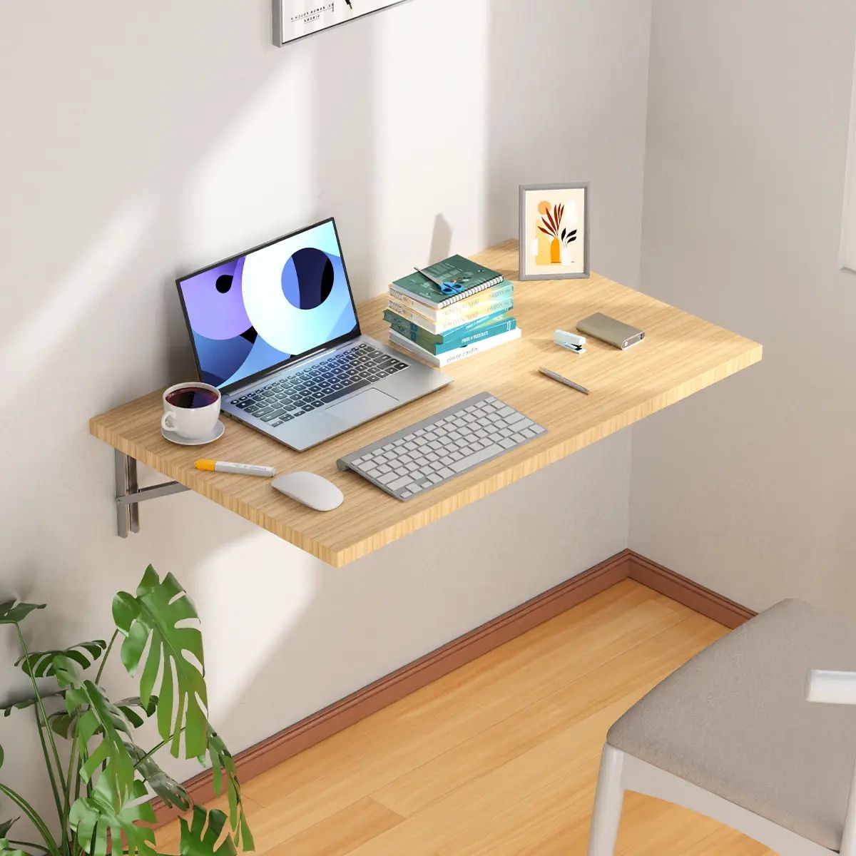 GENERICO - Kit 2 Escuadra Metalica Abatible Soporte Plegable Color Plateado