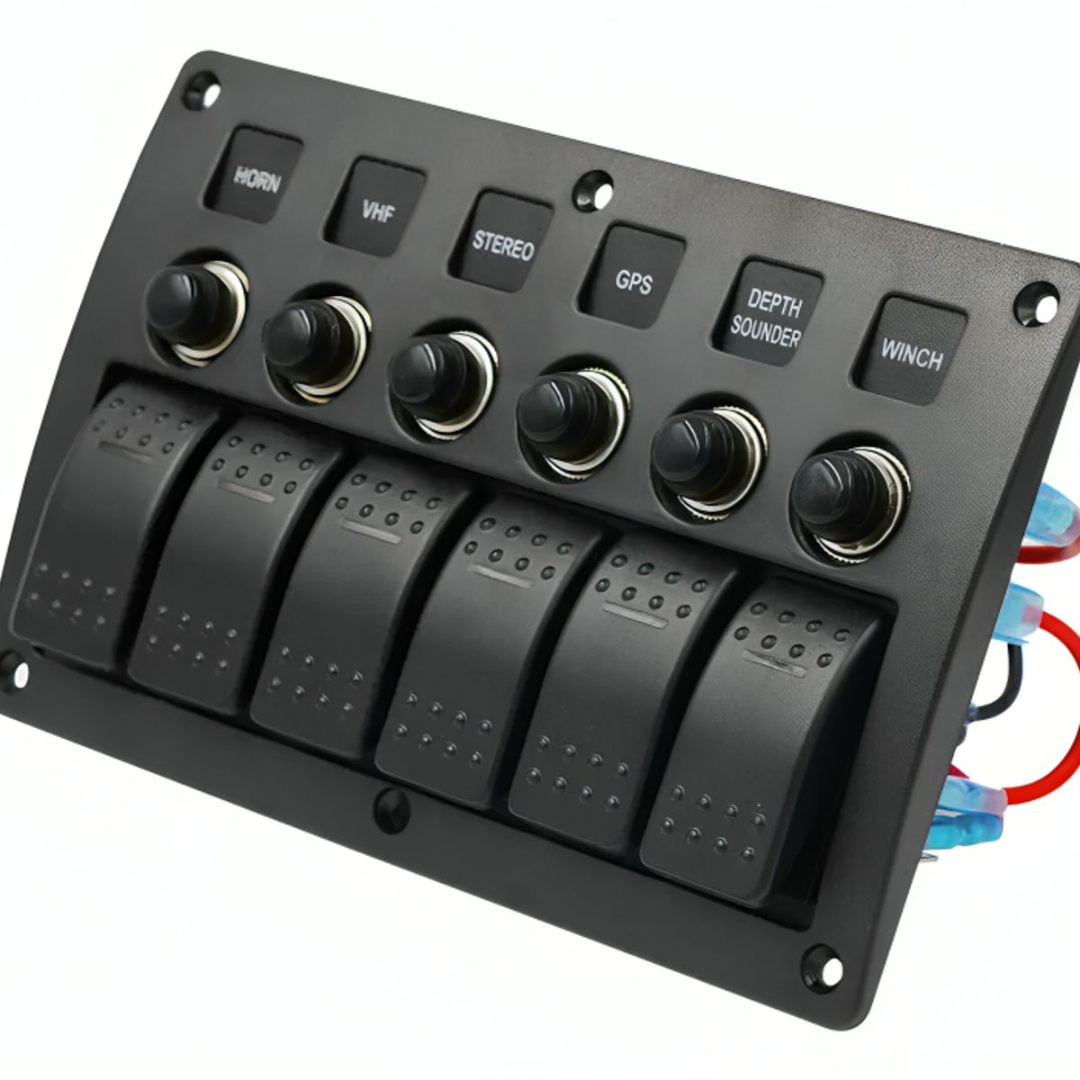 GENERICO - Panel Interruptor Led Encendido 12v A 24v  6 Switch