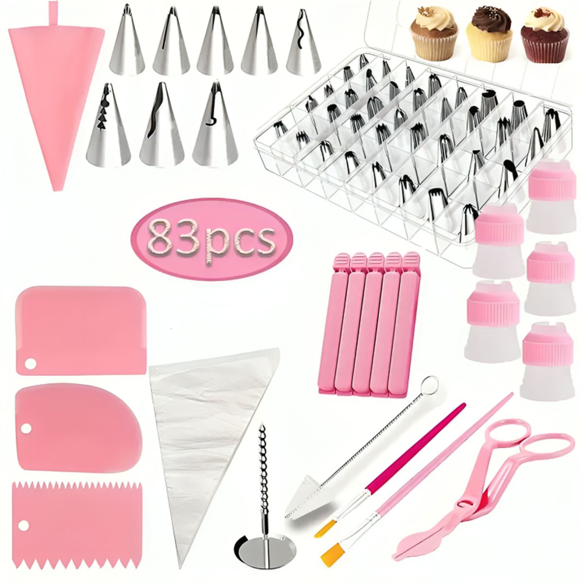GENERICO - Boquillas De Decoración Para Pastelería Set 83 Pcs