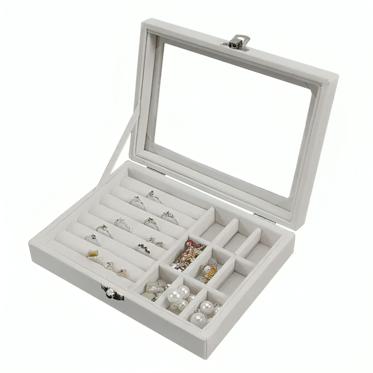 GENERICO - Joyero Organizador De Plush Portatil Multiusos Gris