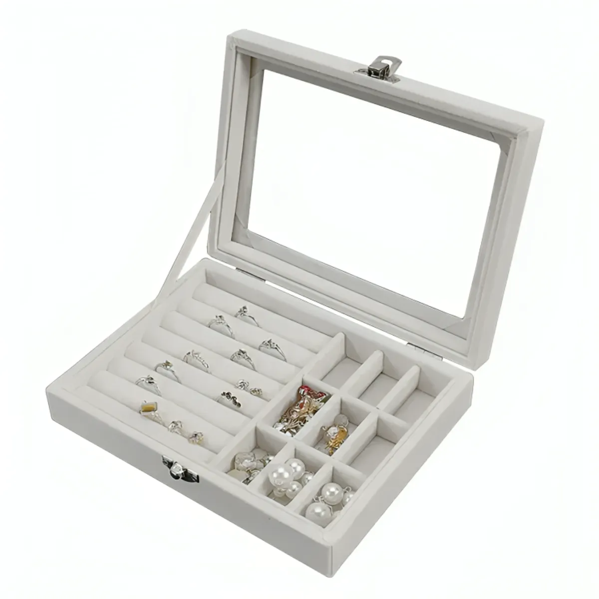 GENERICO - Joyero Organizador De Plush Portatil Multiusos Gris
