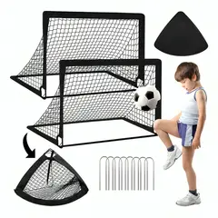 GENERICO - 2 Juego De Porterías De Fútbol Portátil Para Niños 12090cm