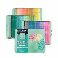 GENERICO - Set 72 Lápices Colores Macaron, Dibujo Arte Caja Metálica