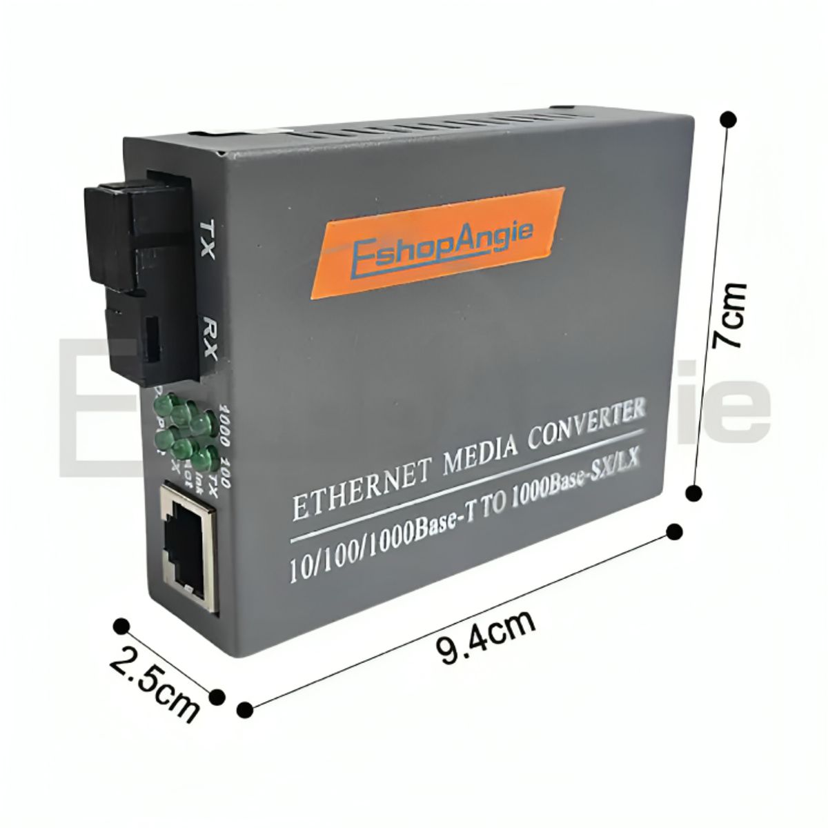 GENERICO - Par Convertidor Medios Fibra Optica Gigabit 101001000 Rj45