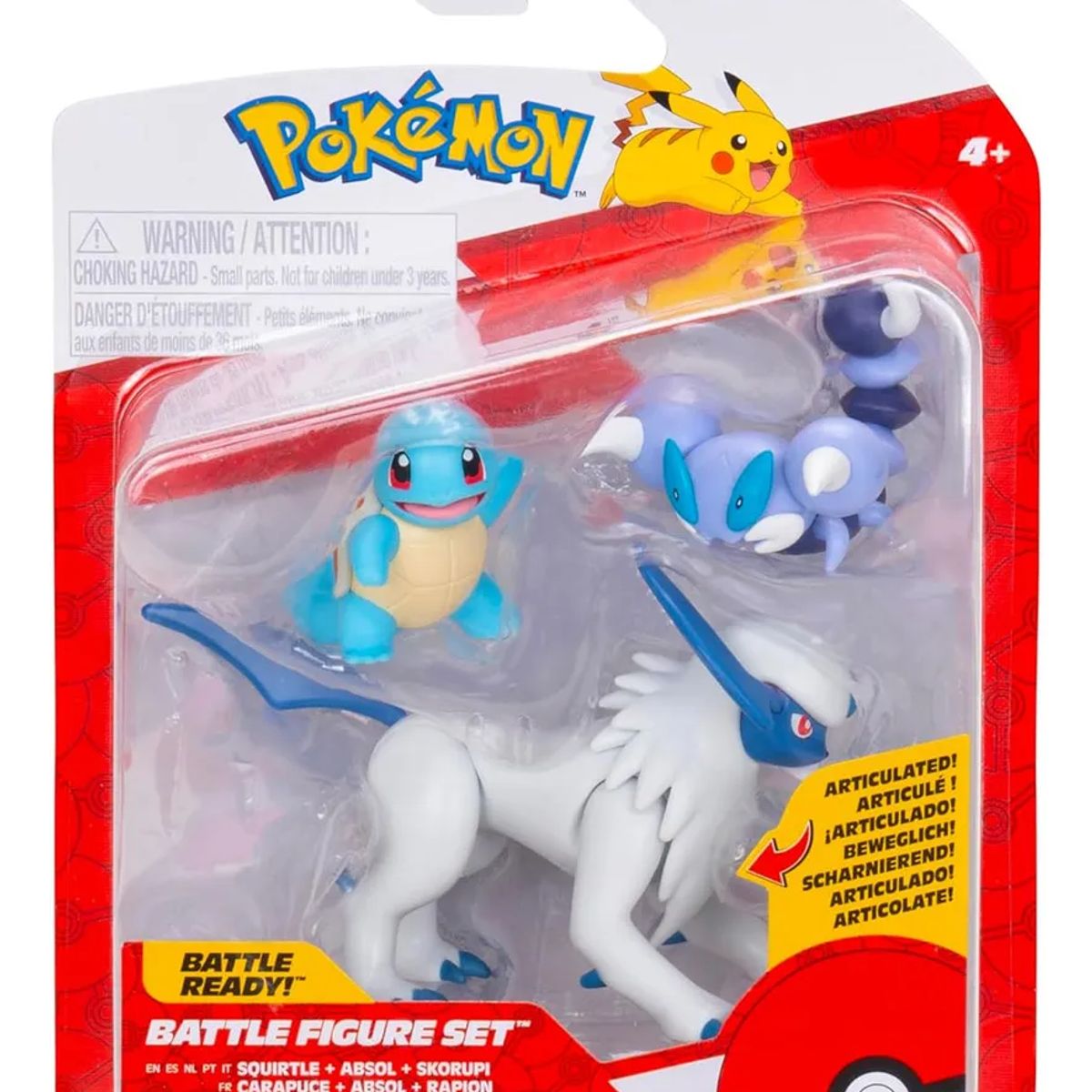 POKEMON - Pack Triple Pokémon Absol Squirtle y Skorupi Battle Figura