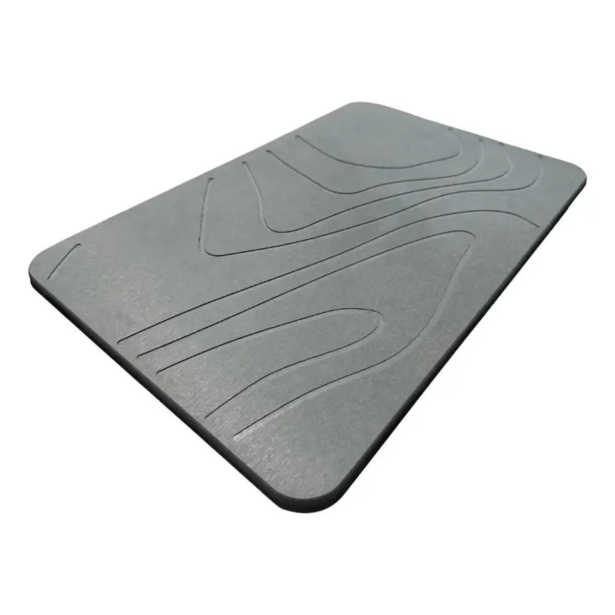 KUANGYE - Alfombra Baño Diatomita Ultra Absorbente Gris Oscuro